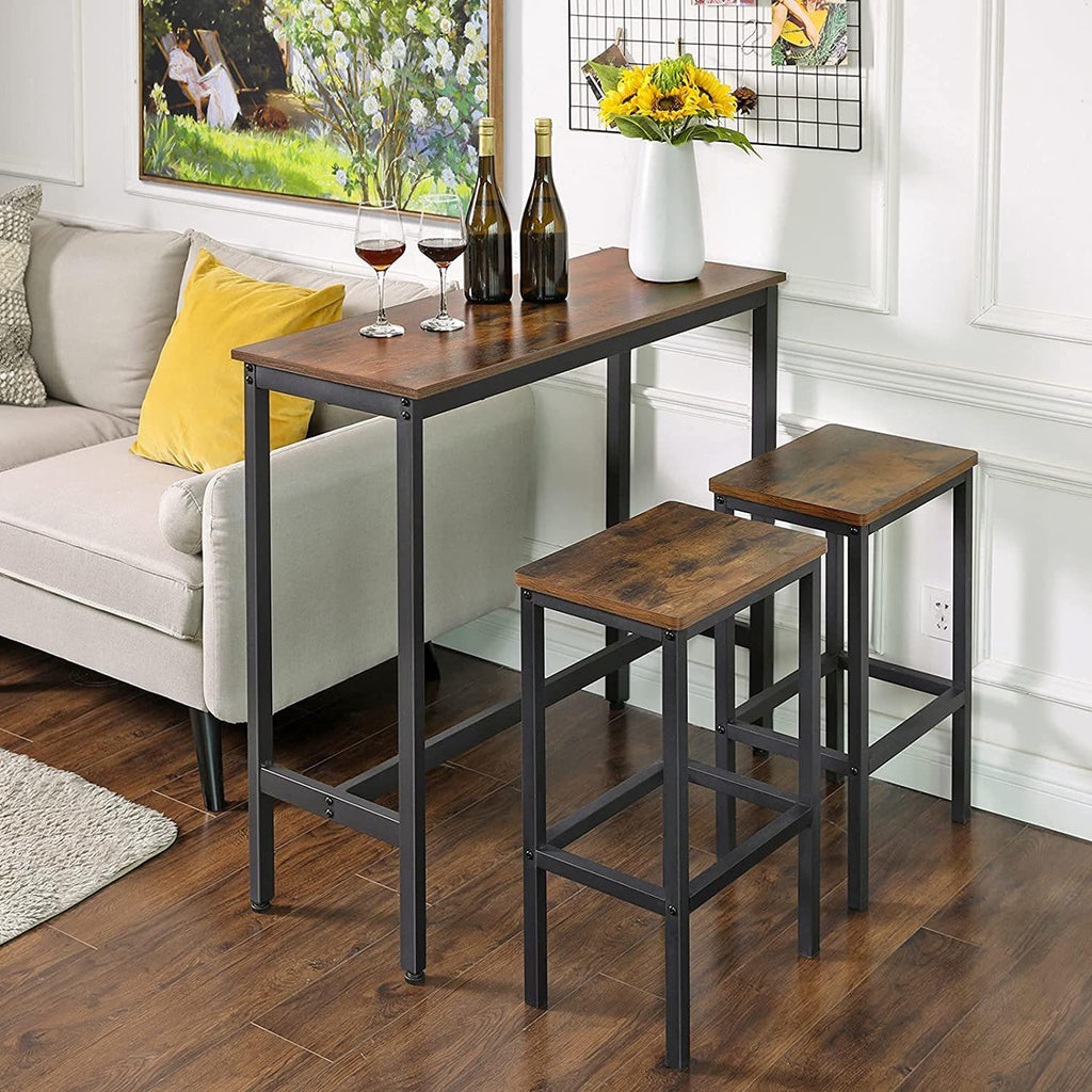 Vasagle Narrow Rectangular Bar Table - Rustic Brown