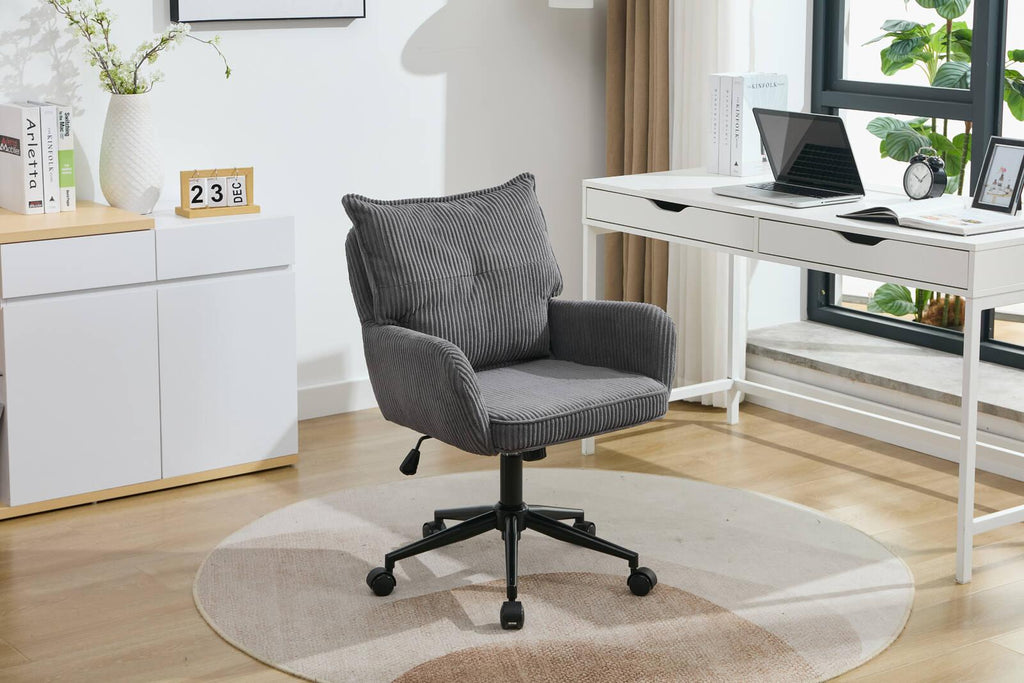 Gorilla Office - Ribbed Corduroy Office Chair - Grey
