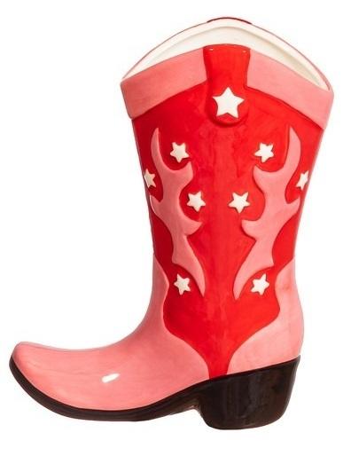 Sass & Belle: Cowboy Boot Vase - Red
