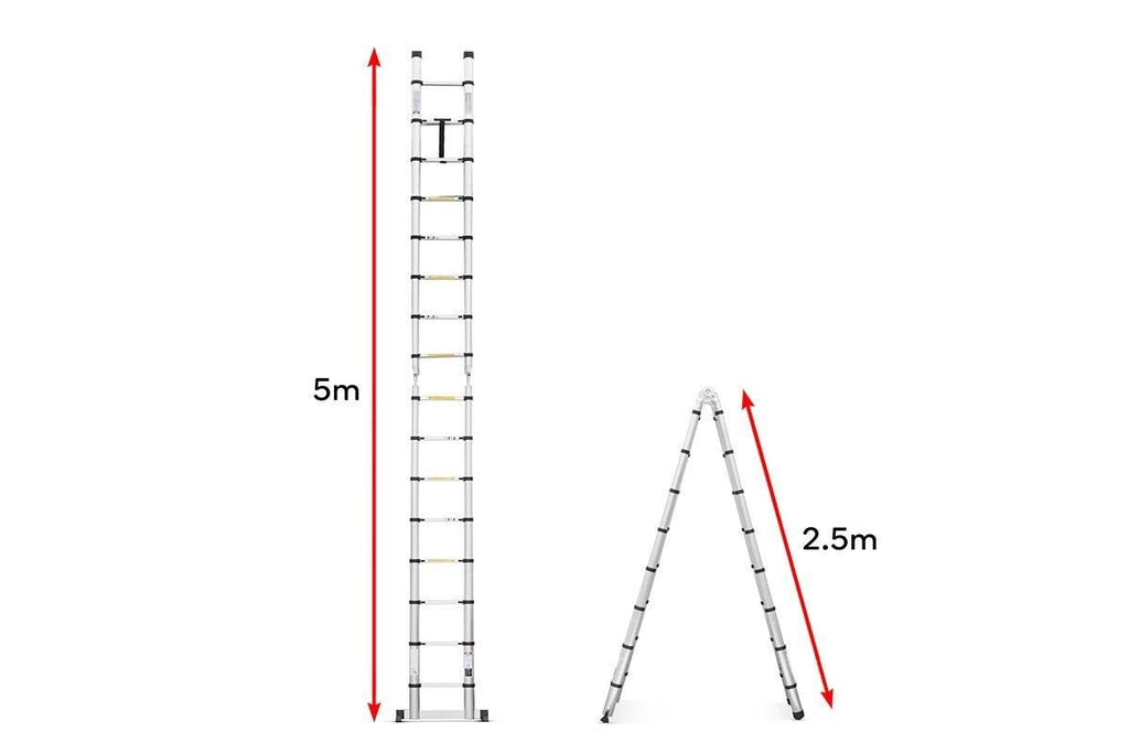 5m Telescopic Foldable Ladder - Certa