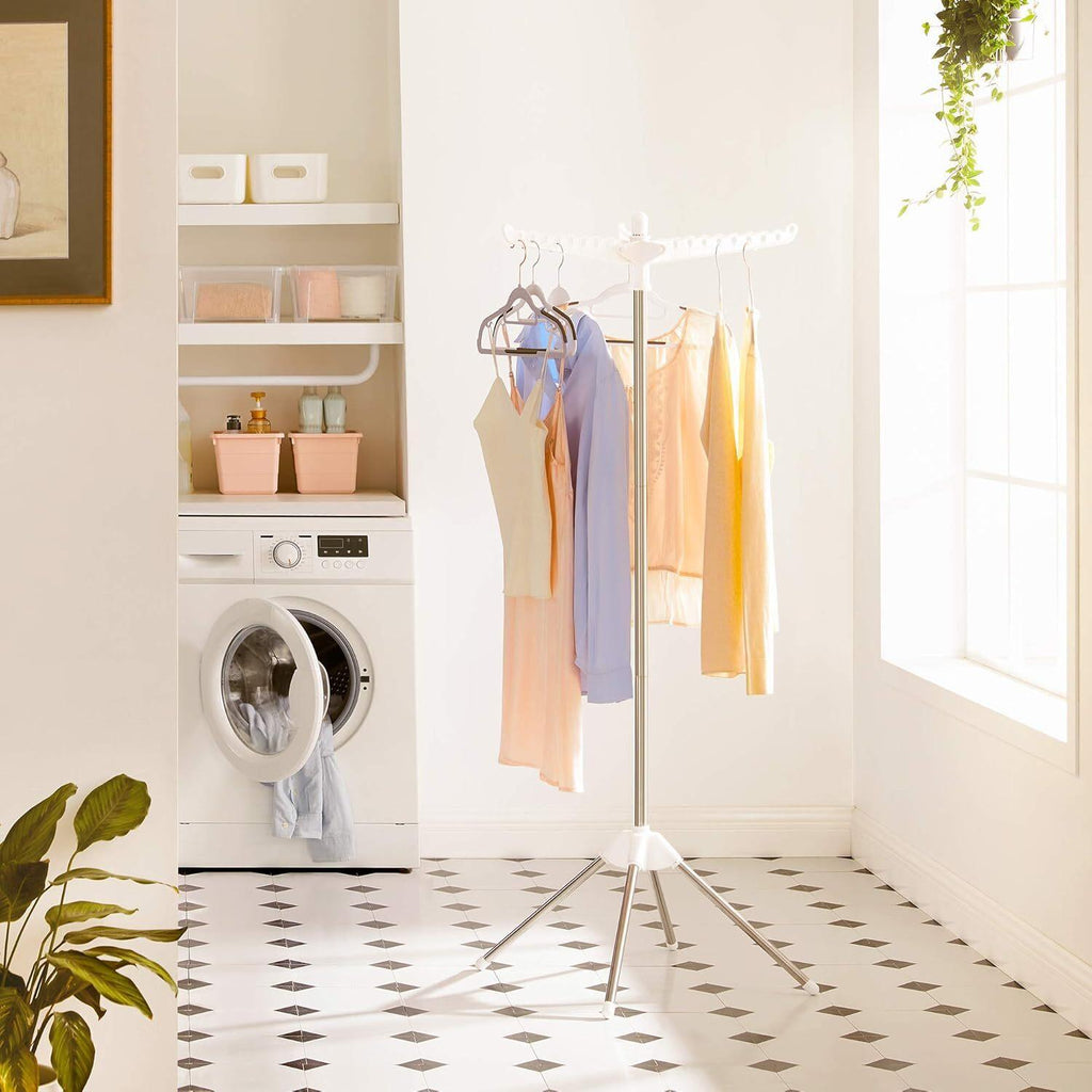 SONGMICS Clothes Drying Rack with 3 Rotatable Arms for Hangers