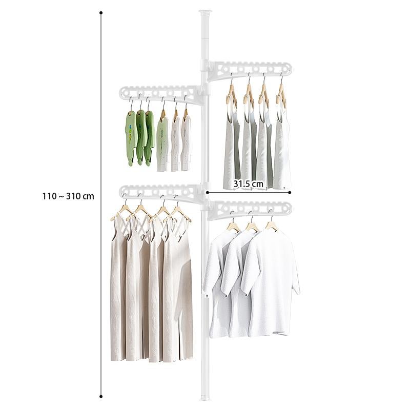 STORFEX 4-Tier Standing Clothes Drying Rack - White