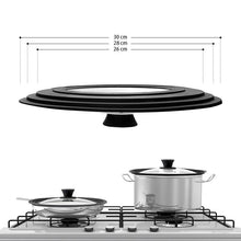 Load image into Gallery viewer, OZZYCOOK Universal Lid for Pots, Pans, and Skillets - Black