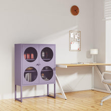 Load image into Gallery viewer, Fraser Country Milan Metal Cabinet With Two Mesh Doors - Purple