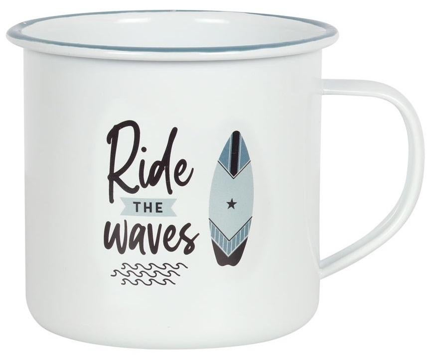 Ride The Waves Enamel Style Novelty Mug