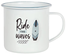 Load image into Gallery viewer, Ride The Waves Enamel Style Novelty Mug