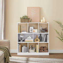 Load image into Gallery viewer, Vasagle Wooden Free Standing Bookcase with Open Cubes and Shelves - White