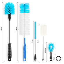 Load image into Gallery viewer, CLEANFOK 5-Pack Stainless Steel Long Handled Bottle Brush Set