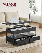 Load image into Gallery viewer, VASAGLE Coffee Table with Sliding Top - Black