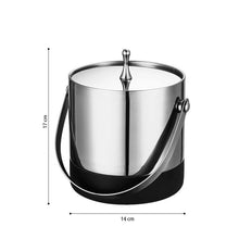 Load image into Gallery viewer, STORFEX 1.4L Stainless Steel Insulated Ice Bucket with Clip and Removable Strainer