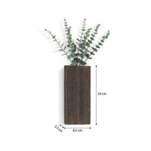 Load image into Gallery viewer, GREENYHAVEN 2 Pack Wall Planter Vase with Artificial branches - Wood