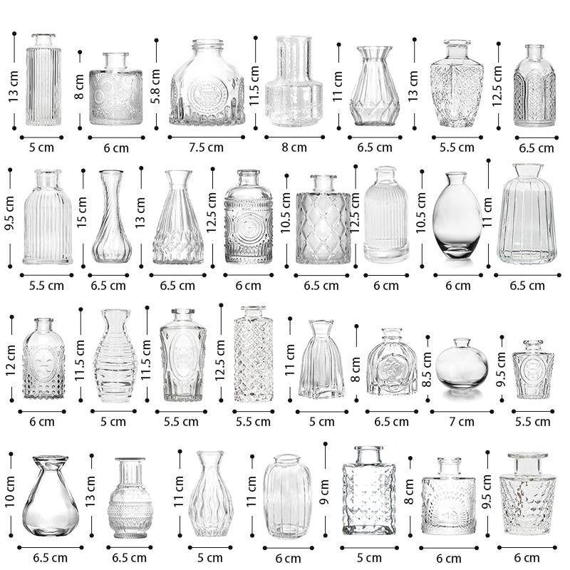 30Pcs Glass Bud Vase Set