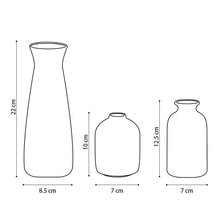 Load image into Gallery viewer, GREENYHAVEN Distressed Ceramic Vase - Black (Set of 3)