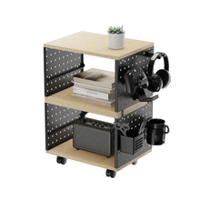 Load image into Gallery viewer, Gorilla Office - Storage Trolley With Pegboards &amp; Accessories (Black - Wood)