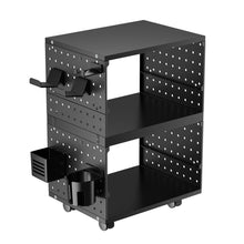 Load image into Gallery viewer, Gorilla Office - Storage Trolley With Pegboards &amp; Accessories (Black )