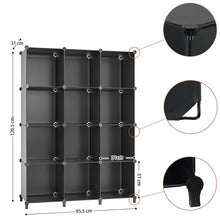 Load image into Gallery viewer, STORFEX 12 Cubes Storage Organizers - Black