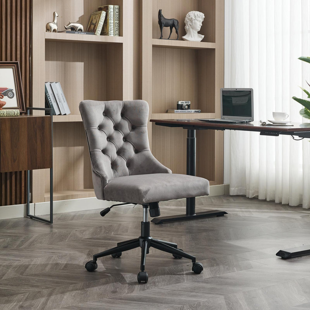 Gorilla Office: Ella Velvet Chair - Grey