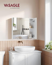 Load image into Gallery viewer, VASAGLE Bathroom Wall Cabinet with Mirror