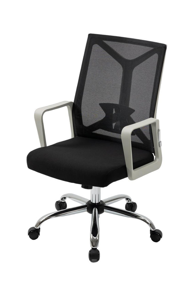 Ergolux Galway Office Chair (Light Grey )- Black