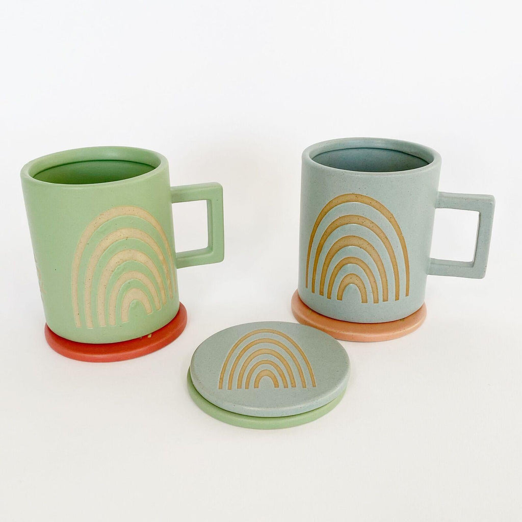 Urban Products: Shae Rainbow Mug - Green Blue (Set of 2)