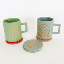 Load image into Gallery viewer, Urban Products: Shae Rainbow Mug - Green Blue (Set of 2)