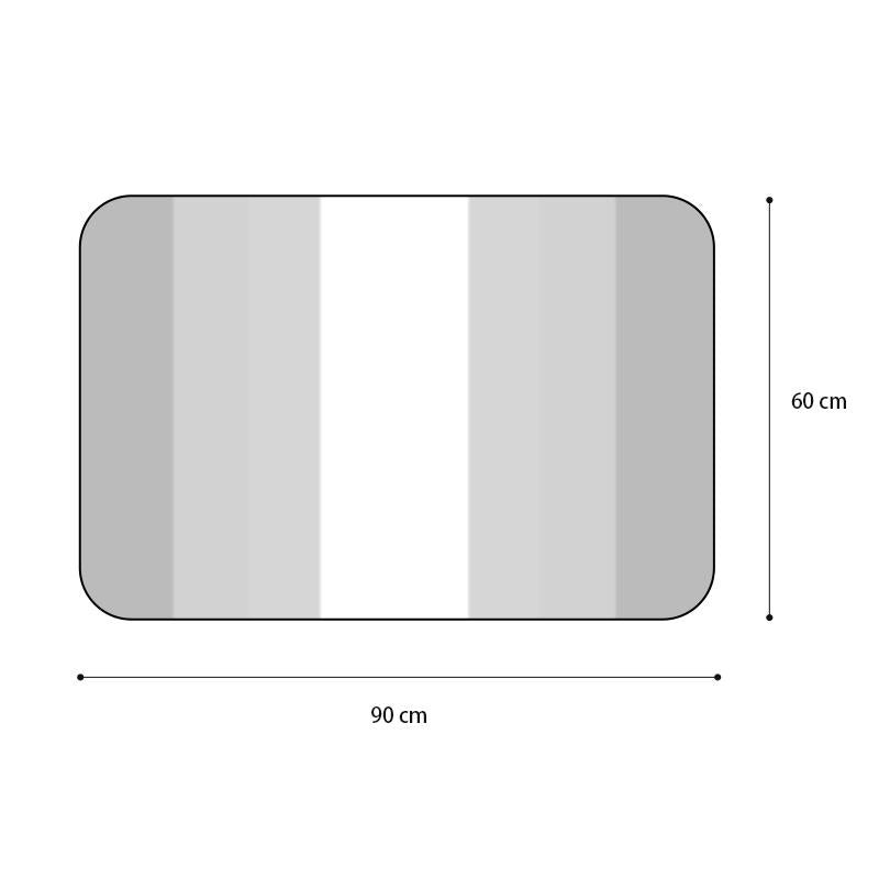 50x75cm Ultra-Absorbent Bathroom Rug - Grey