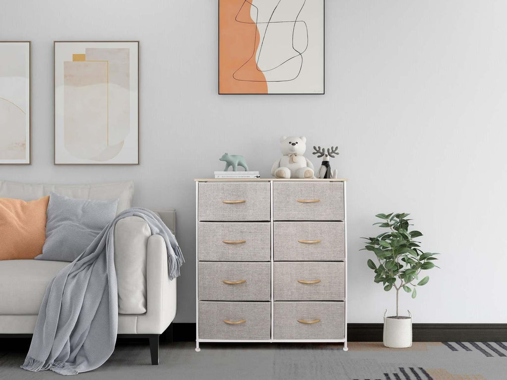 Ovela: 8 Drawer Storage Chest - Beige