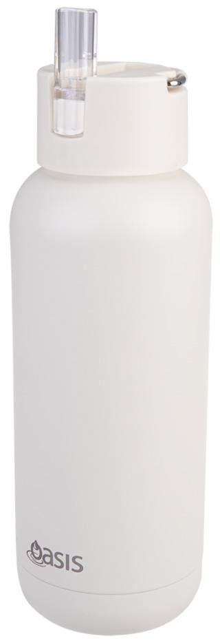 Oasis: Stainless Steel Ceramic MODA Triple Wall Insulated Drink Bottle - Alabaster (1L)