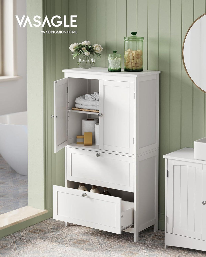 Vasagle Soglio Freestanding Bathroom Cabinet with 2 Drawers and 2 Doors