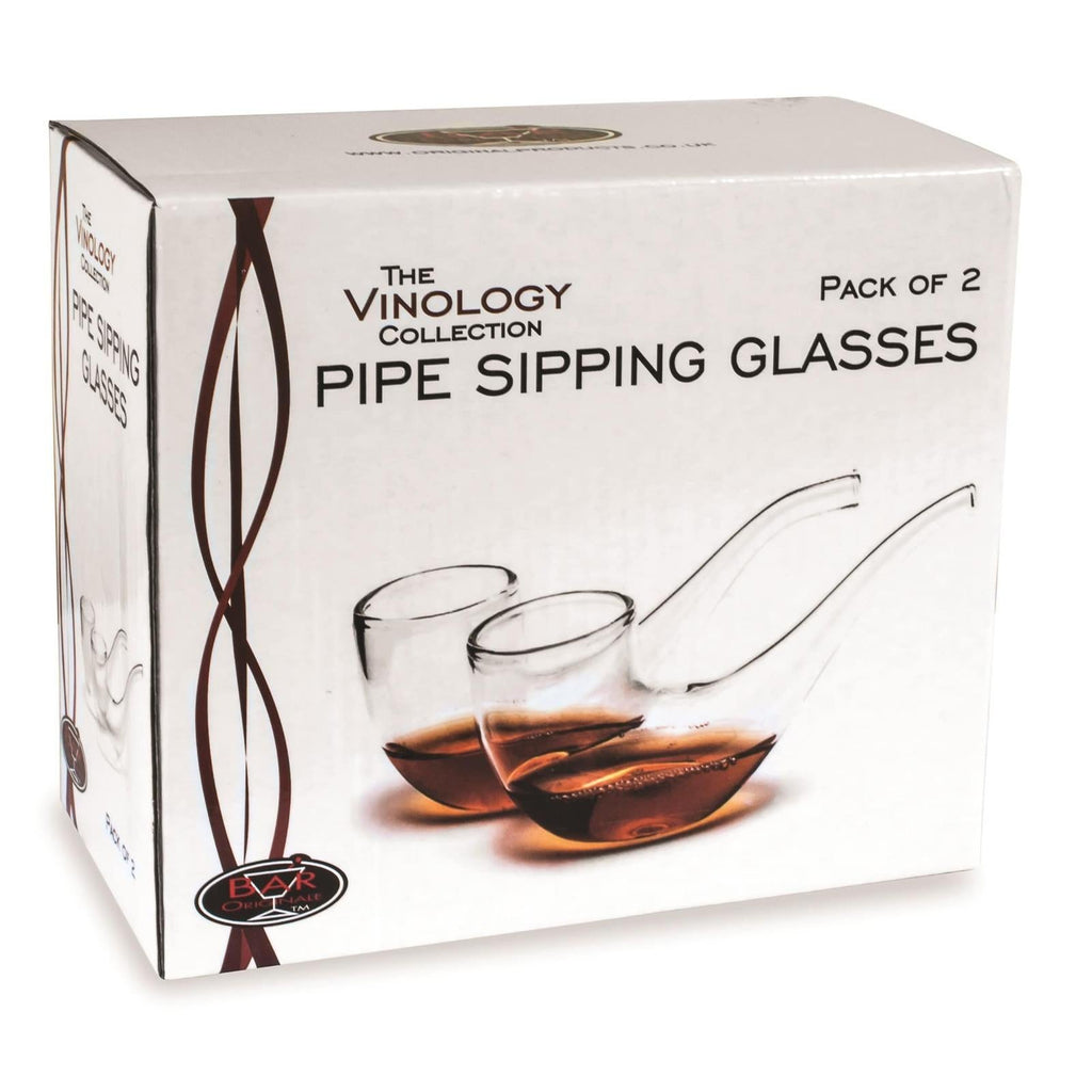 Vinology: Brandy Pipe Sipping Glasses (Set of 2)