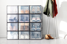 Load image into Gallery viewer, Ovela: Set of 12 Click Shoe Box-Large, Clear/Black