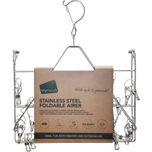 Load image into Gallery viewer, Seymours: Stainless Steel Foldable Airer (with 34 Pegs)
