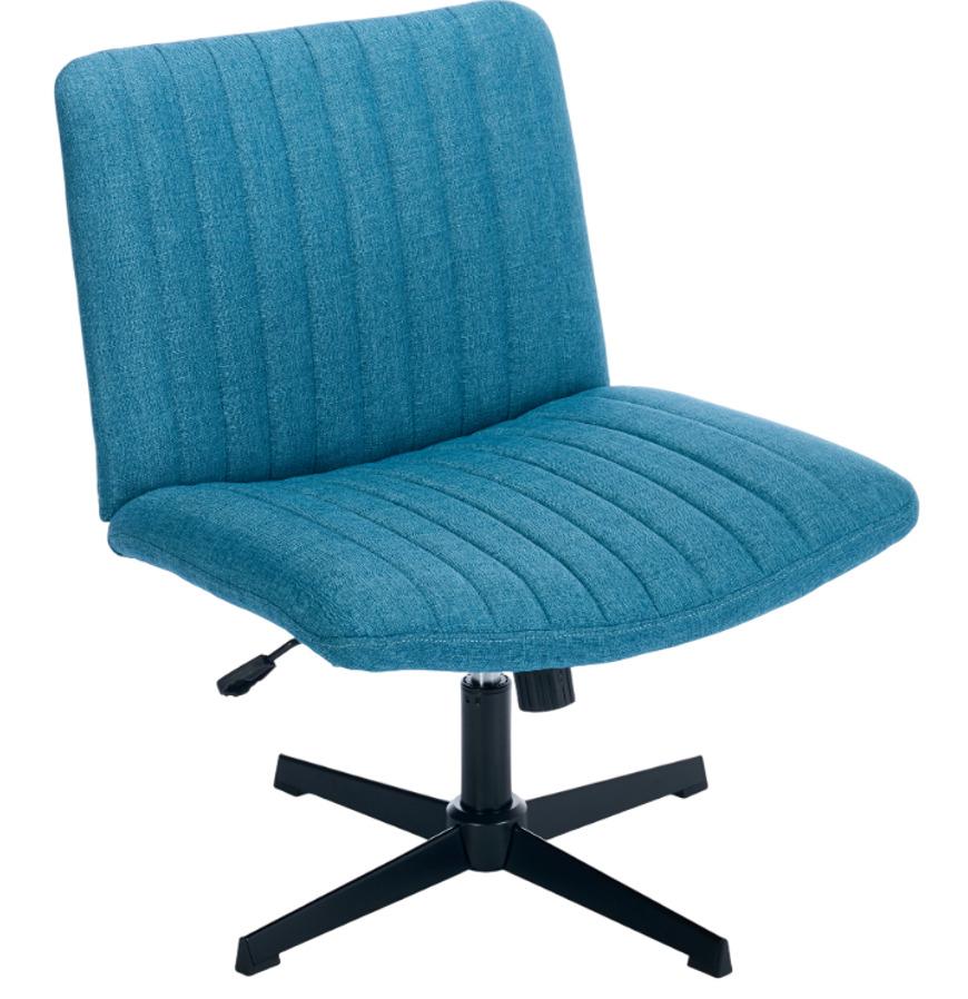 Gorilla Office- Ribbed Faux Linen Office Chair Blue