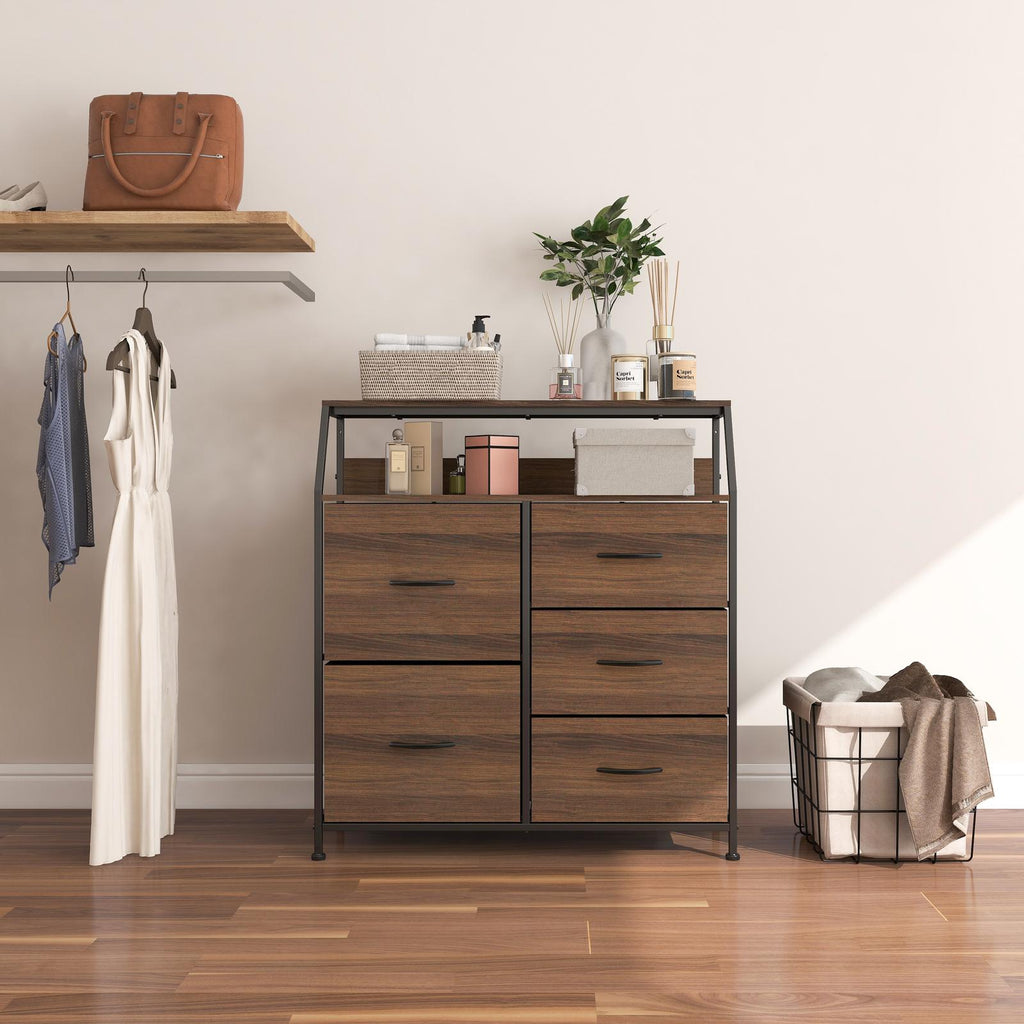 Ovela 5 Large Drawer Storage Chest - Nordic Walnut