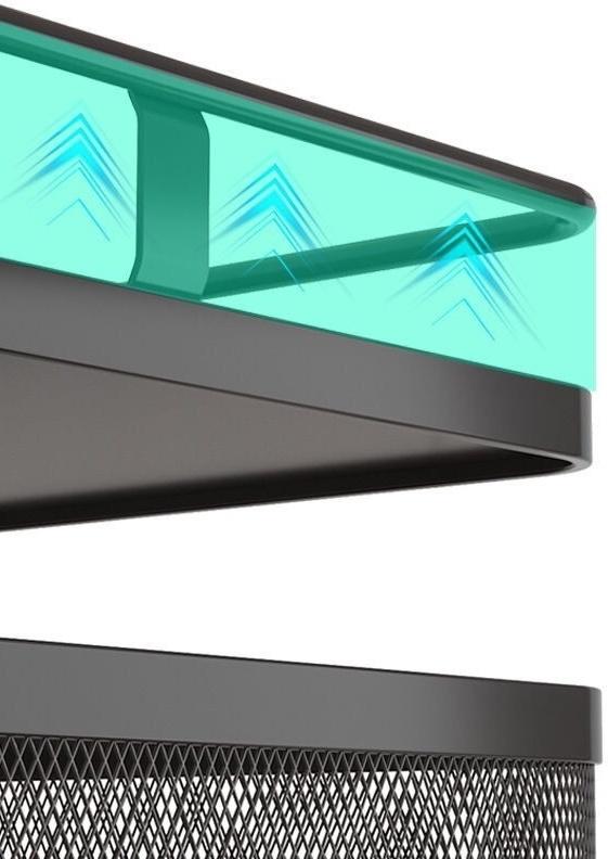 Four-Layer Square Rotating Storage Shelf - Black