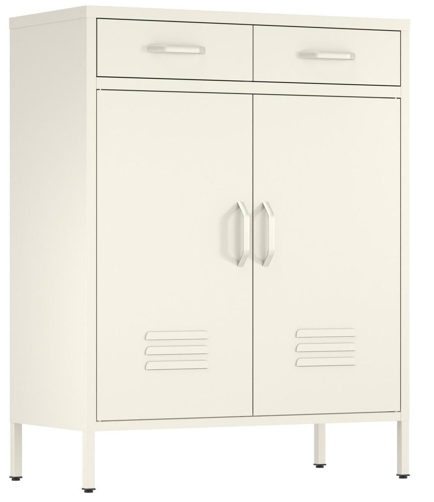 Fraser Country Milan Metal Cabinet With Drawers - Cream