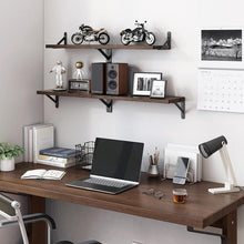 Load image into Gallery viewer, STORFEX Wooden Wall Mounted Floating Shelves - 4 Pack - Brown