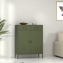 Load image into Gallery viewer, Fraser Country Milan Metal Cabinet With Drawers - Olive Green