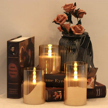 Load image into Gallery viewer, Flameless LED Flickering Candle Lights 3 Set - Brown