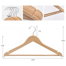 Load image into Gallery viewer, STORFEX 30 Pack Wooden Coat Hangers - Natural