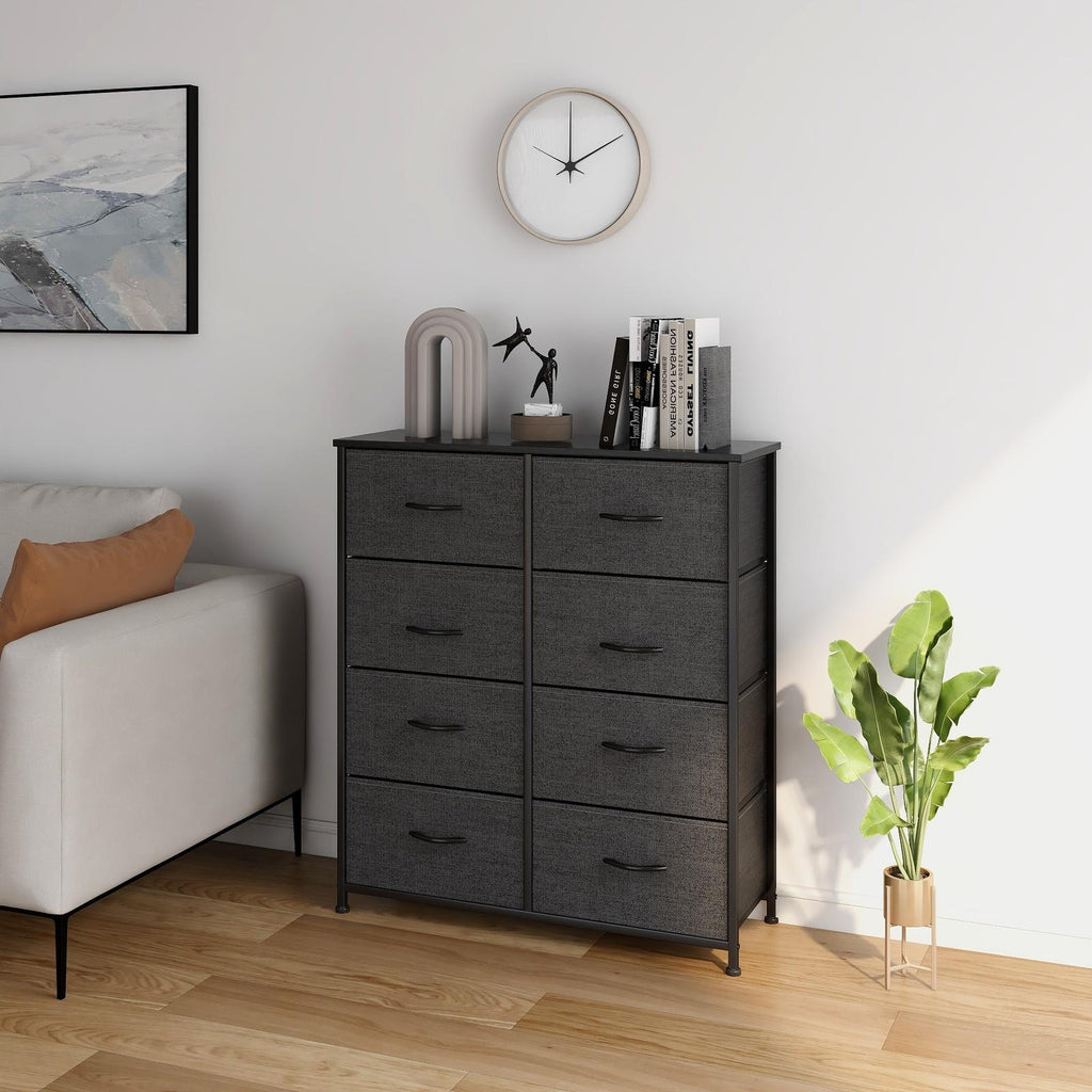 Ovela: 8 Drawer Storage Chest - Dark Grey