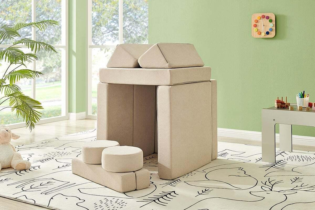 Fraser Country 14 Piece Modular Double Kids Play Sofa - Beige