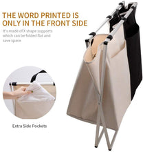 Load image into Gallery viewer, Double Folding Fabric Laundry Basket