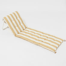 Load image into Gallery viewer, Sunnylife: Reclining Beach Chair - Mango Bay Golden Mustard Stripe