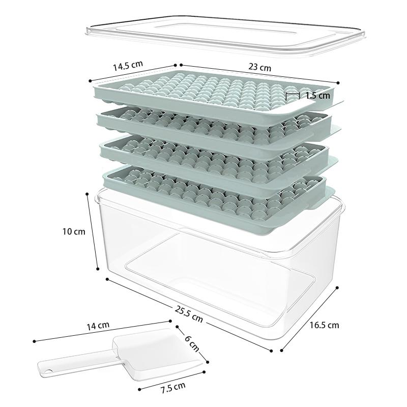 OZZYCOOK 104 x 4PCS Round Ice Cube - Blue