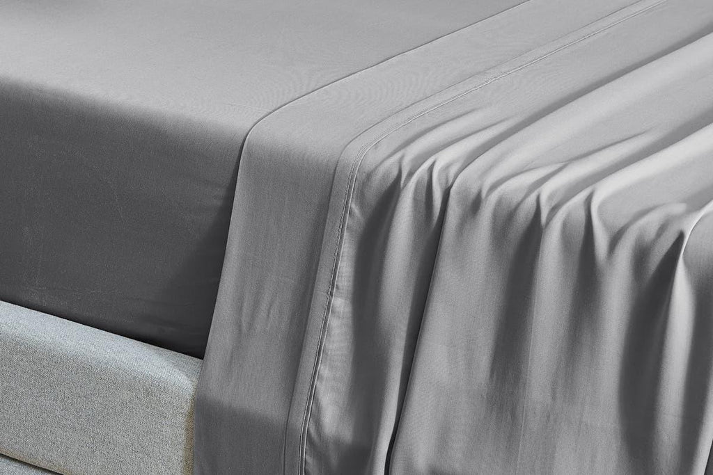 Ovela 100% Natural Bamboo Bed Sheet Set (Single, Silver)