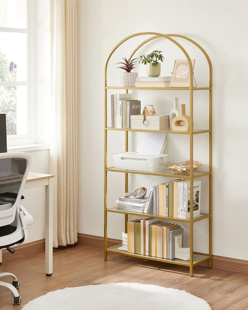 Vasagle 5-Tier Arch Glass Storage Shelf