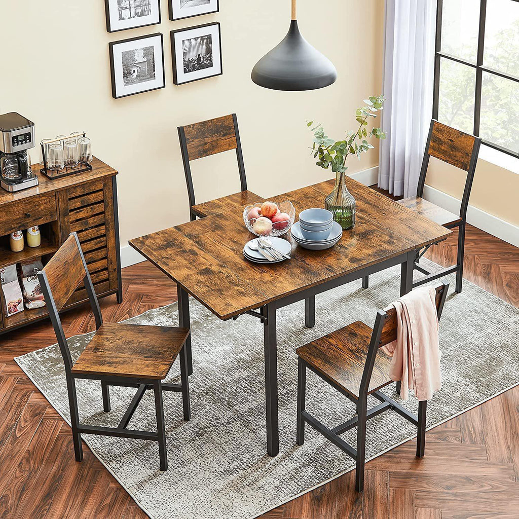 Vasagle : Folding Dining Table - Rustic Brown
