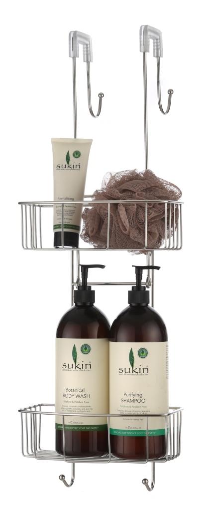 L.T. Williams: Over Screen Stainless Steel Shower Caddy