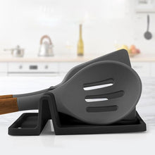 Load image into Gallery viewer, 2 Pack Kitchen Silicone Utensil Rest - Black
